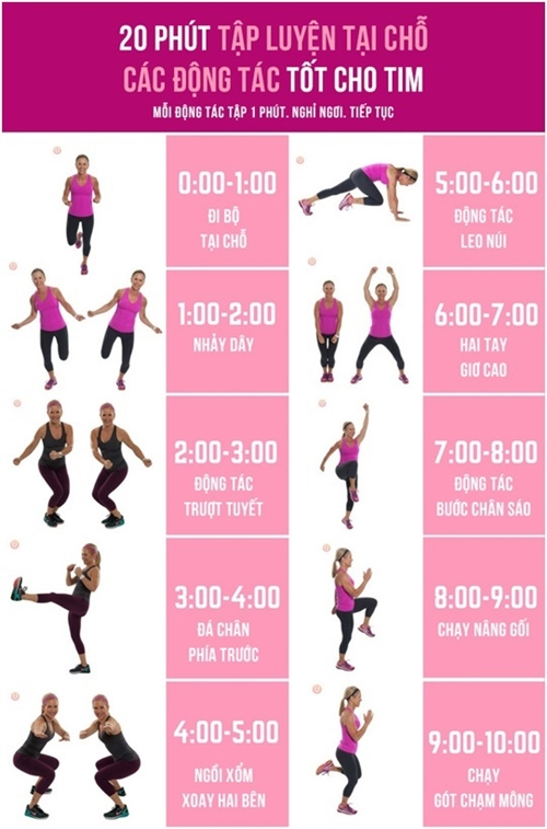 C&aacute;c động t&aacute;c tốt cho tim mạch&nbsp;