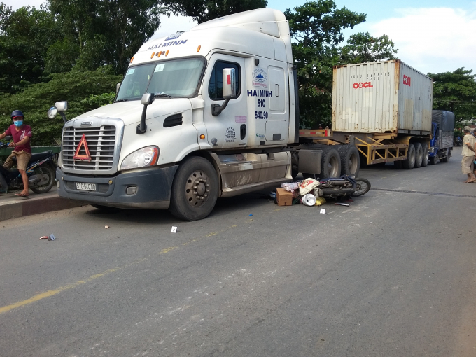 Hiện trường vụ tai nạn.