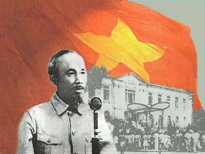 Chủ tịch Hồ Ch&iacute; Minh đọc bản Tuy&ecirc;n ng&ocirc;n Độc lập khai sinh ra nước Việt Nam D&acirc;n chủ Cộng ho&agrave; v&agrave;o ng&agrave;y 2/9/1945. Ảnh tư liệu