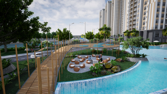 Diamond Riverside được đ&aacute;nh gi&aacute; l&agrave; ph&acirc;n khu đẹp nhất của dự &aacute;n Gem Riverside.