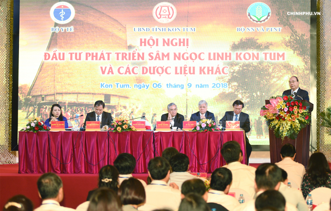 Thủ tướng dự Hội nghị đầu tư ph&aacute;t triển S&acirc;m Ngọc Linh v&agrave; c&aacute;c dược liệu kh&aacute;c