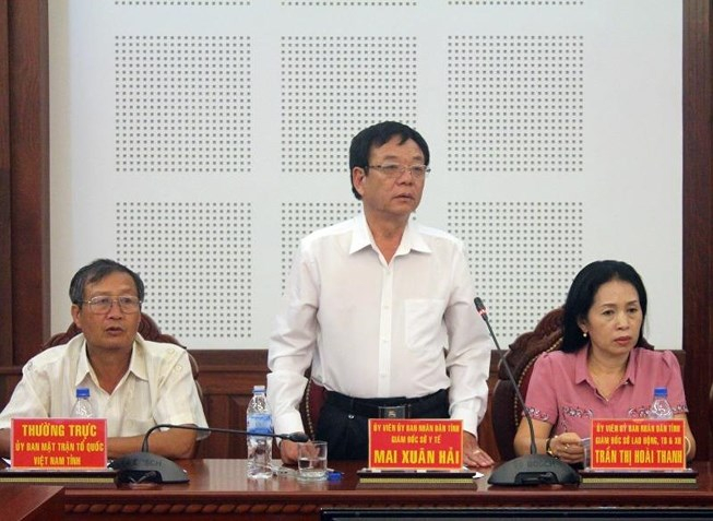 Gi&aacute;m đốc Sở Y tế Gia Lai tại một buổi l&agrave;m việc