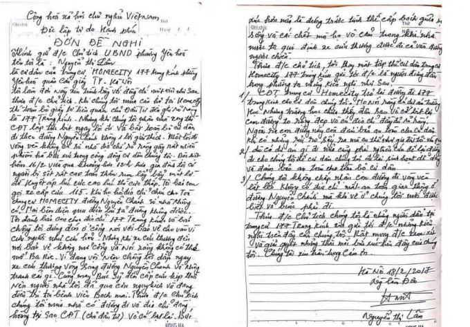 Người d&acirc;n viết đơn kiến nghị gửi cơ quan chức năng