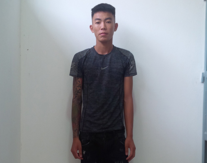 Đối tượng tại cơ quan c&ocirc;ng an.