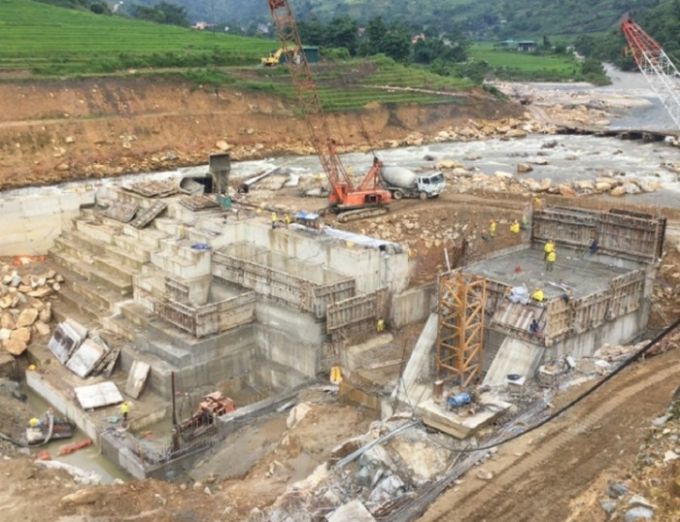 Dự &aacute;n thủy điện Bản Hồ, x&atilde; Bản Hồ đang được triển khai thi c&ocirc;ng. Ảnh: LC