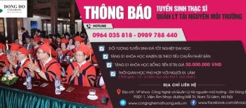 Trường đại học Đông Đô tuyển sinh Thạc sĩ ngành Quản lý tài nguyên và môi trường