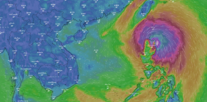 Si&ecirc;u b&atilde;o mạnh nhất hiện nay - Mangkhut.