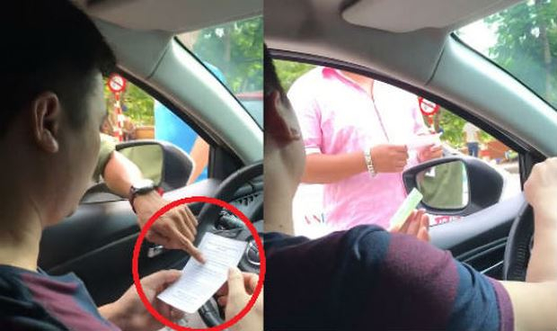 H&igrave;nh ảnh tranh c&atilde;i giữa bảo vệ bệnh viện v&agrave; người nh&agrave; bệnh nhi về việc gửi xe 3 ng&agrave;y hết 1,75 triệu đồng.