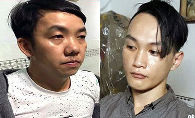 Từ tr&aacute;i qua: Ch&acirc;u Cường v&agrave; Trần Ngọc Đức  ẢNH DO C&Ocirc;NG AN CUNG CẤP