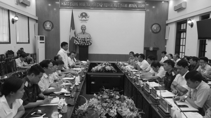 Đo&agrave;n gi&aacute;m s&aacute;t l&agrave;m việc tại BHXH tỉnh Th&aacute;i Nguy&ecirc;n.