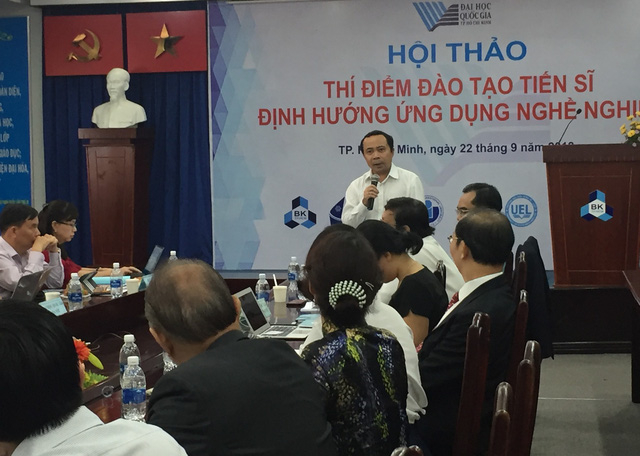 PGS.TS Vũ Hải Qu&acirc;n, Ph&oacute; Gi&aacute;m đốc ĐHQG TPHCM cho rằng đ&atilde; đến thời điểm bắt đầu mở rộng kh&aacute;i niệm về tiến sĩ