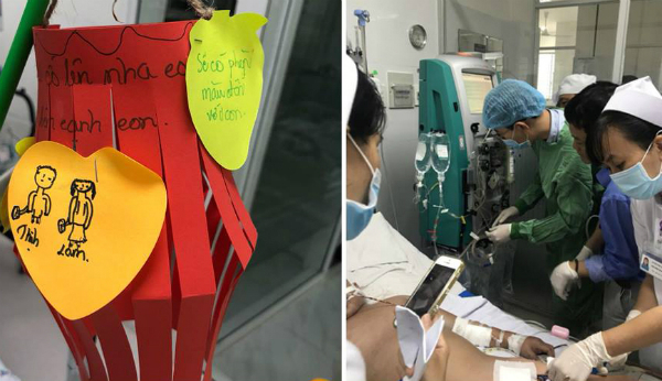 B&eacute; trai trong thời gian điều trị tại Bệnh viện Nhi đồng th&agrave;nh phố.&nbsp;Ảnh bệnh viện cung cấp.