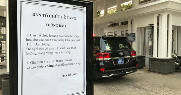 Sáng nay bắt đầu lễ viếng Chủ tịch nước Trần Đại Quang