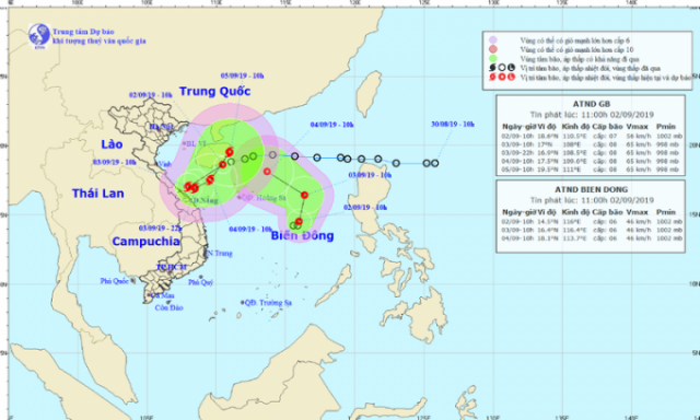 Thời tiết dị thường với hai Áp thấp nhiệt đới trên biển Đông