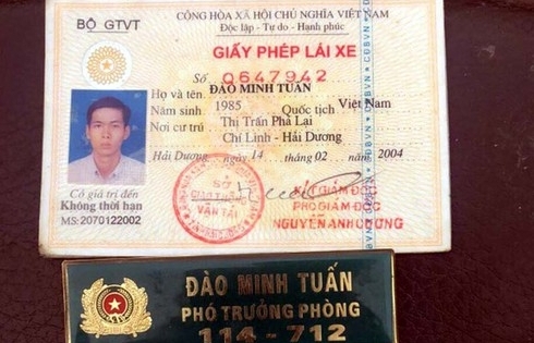 Tạm giữ hình sự kẻ mạo danh lãnh đạo Phòng CSGT Hà Nội, ra tận chốt xin cho người thân vi phạm