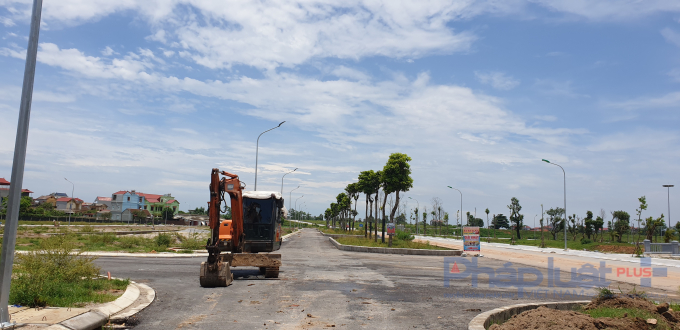 Một góc Dự án đang được chủ đầu tư là Công ty Đức Việt cấp tập hoàn thiện. Ảnh Chí Kiên.