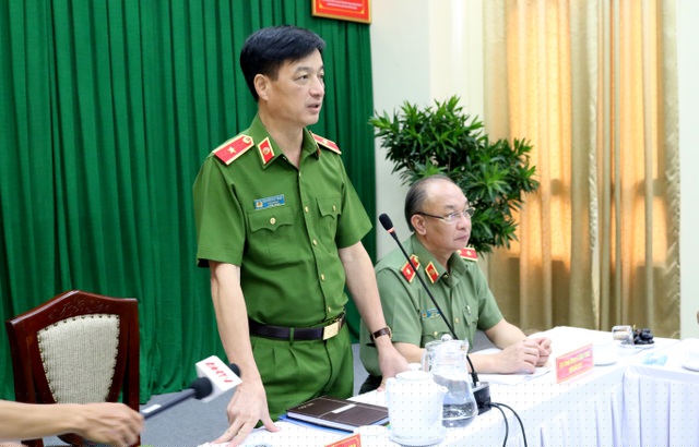 Thiếu tướng Nguyễn Duy Ngọc, Thứ trưởng Bộ Công an phát biểu tại buổi trao thưởng