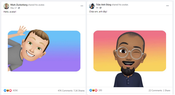 Bản thân Mark Zuckerberg rất tích cực PR cho tính năng tạo Avatar mới này