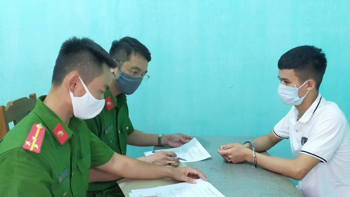 Đối tượng tại cơ quan điều tra.