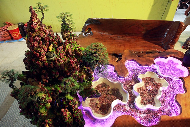 Hệ thống bơm nước tuần hoàn cũng như hệ thống bơm khói tạo nên cảm giác thích thú cho người ngồi thưởng trà