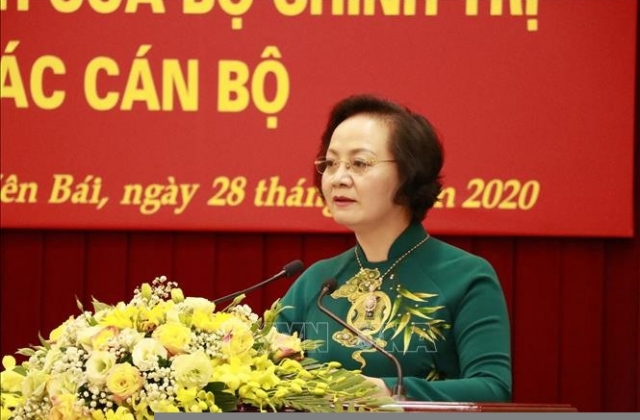 Bà Phạm Thị Thanh Trà giữ chức phó trưởng Ban Tổ chức trung ương