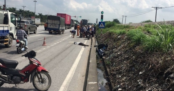 Xe container tông xe đạp điện khiến 1 người tử vong tại chỗ