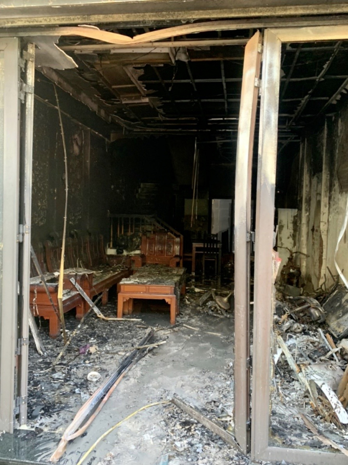 Hiện trường vụ cháy.