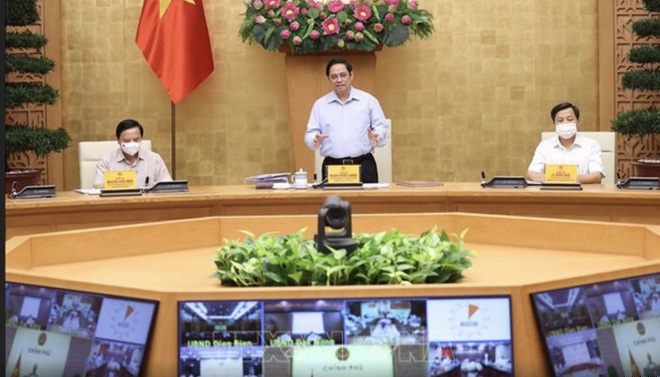 Thủ tướng Phạm Minh Chính chủ trì cuộc họp (Ảnh: TTXVN).