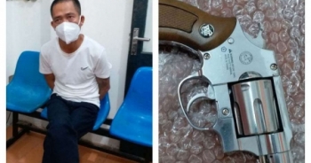 Hà Nội: Tài xế không đội mũ bảo hiểm còn mang theo súng bên người