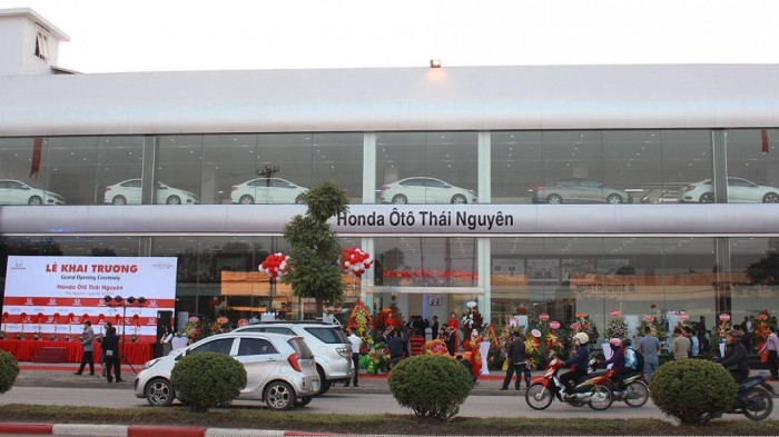Đại lý Honda ô tô Thái Nguyên, nơi xảy ra vụ việc.