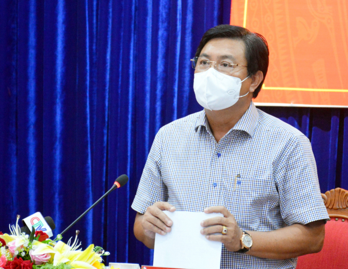 Bí thư Tỉnh uỷ, Chủ tịch HĐND tỉnh, Trưởng Ban Chỉ đạo phòng, chống dịch tỉnh Cà Mau Nguyễn Tiến Hải. ảnh Trọng Nghĩa