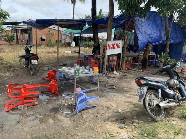 Hiện trường nơi xảy ra vụ án mạng.