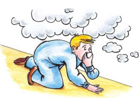 Dùng khăn hoặc vải thấm nước rồi che lên mũi miệng để phòng nhiễm khói