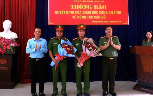 Trưởng công an huyện Mường Khương làm Trưởng Phòng Cảnh sát PCCC và cứu hộ cứu nạn.