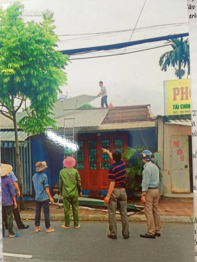 C&ocirc;ng tr&igrave;nh được cưỡng chế v&agrave;o ng&agrave;y 29/8/2014 (Ảnh người d&acirc;n cung cấp.)