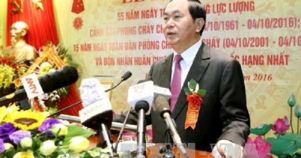 Chủ tịch nước giao nhiệm vụ cho lực lượng Cảnh sát PCCC