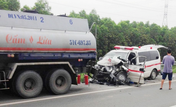 Hiện trường vụ tai nạn.