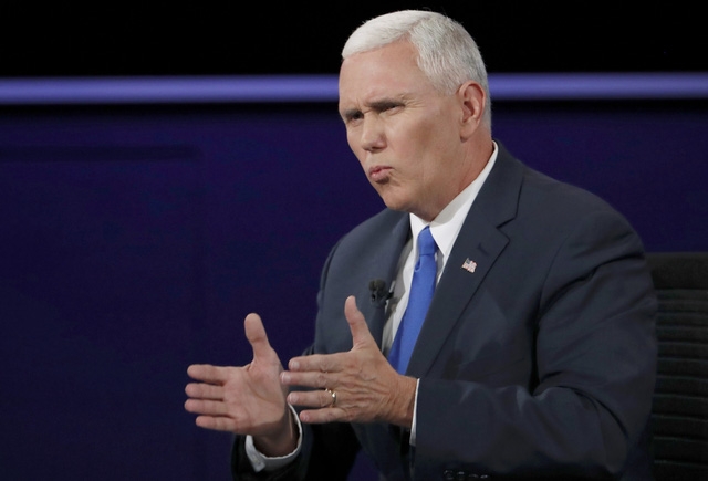 Ứng vi&ecirc;n ph&oacute; tổng thống đảng Cộng h&ograve;a Mike Pence. (Ảnh: Reuters)