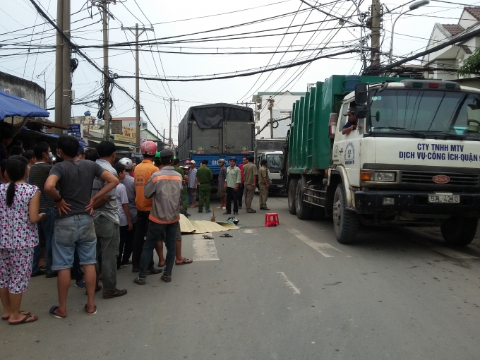 Hiện trường vụ tai nạn.