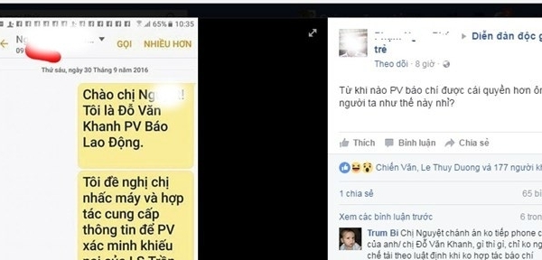 Phóng viên nhắn tin “Tôi đề nghị chị nhấc máy và hợp tác” có đúng luật?