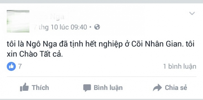 Bạn chị N. kh&ocirc;ng nghĩ chị N. c&oacute; &yacute; định tự tử sau status n&agrave;y.