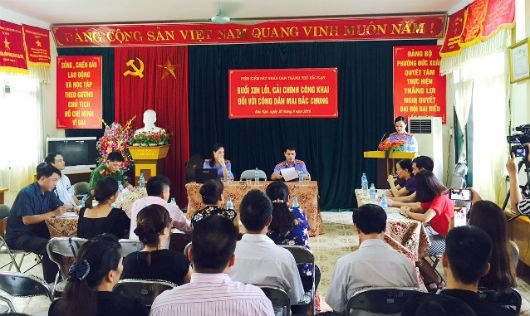 Buổi c&ocirc;ng khai xin lỗi, minh oan cho c&ocirc;ng d&acirc;n Mai Đắc Chung.