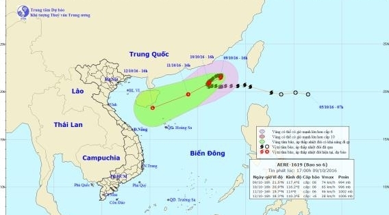 Dự báo thời tiết ngày 10/10: Bão số 6 di chuyển theo hướng Tây Tây Nam, Hà Nội nắng đẹp trong ngày giải phóng