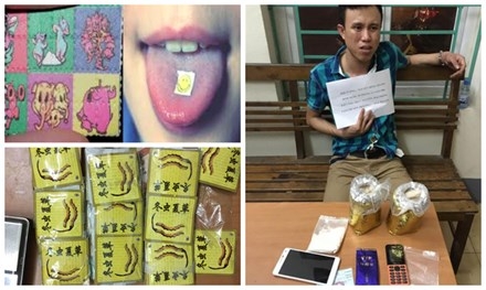 Đối tượng vận chuyển hơn 1kg ma t&uacute;y đ&aacute; v&agrave; &ldquo;đ&ocirc;ng tr&ugrave;ng&rdquo; bị C&ocirc;ng an Quảng Ninh bắt giữ.
