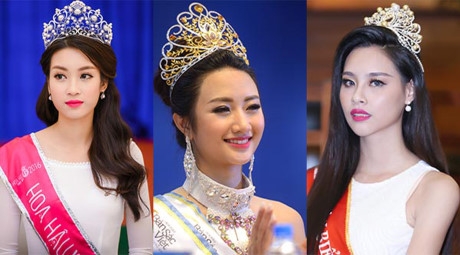 Hoa hậu Mỹ Linh, Thu Ng&acirc;n v&agrave; Th&ugrave;y Trang đều tuy&ecirc;n bố sẵn s&agrave;ng thi quốc tế nhưng cả 3 người đẹp n&agrave;y đều chưa c&oacute; cơ hội thử sức bản th&acirc;n.