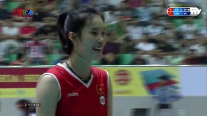 Tuyển thủ Trần Thị Thanh Th&uacute;y- điểm nhấn của trận đấu n&agrave;y