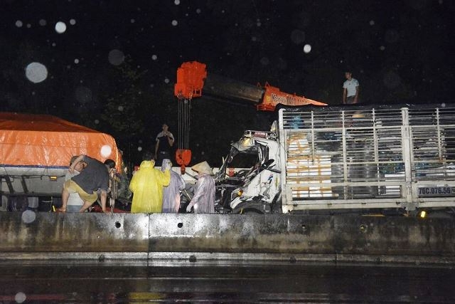 Hiện trường vụ tai nạn.