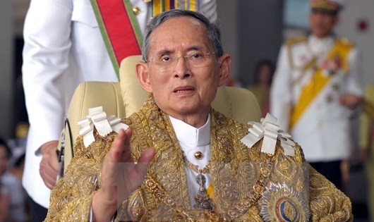 Nh&agrave; vua Th&aacute;i Lan Bhumibol Adulyadej tại thủ đ&ocirc; Bangkok ng&agrave;y 5/12/2010.