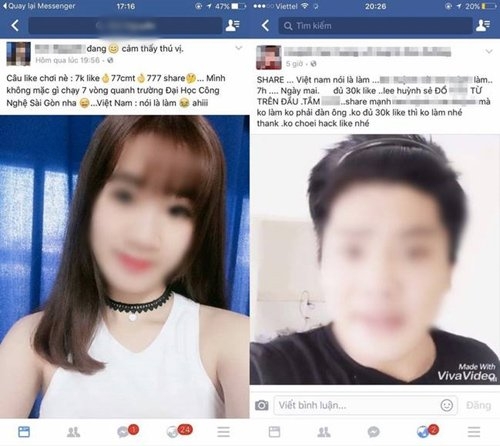 Tr&agrave;o lưu &ldquo;like l&agrave; l&agrave;m&rdquo; nở rộ tr&ecirc;n Facebook.