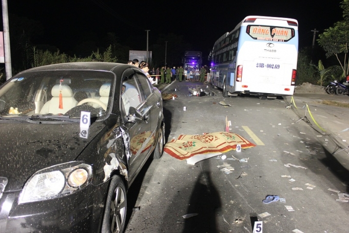 Hiện trường vụ tai nạn.